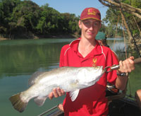 Catch Barramundi on a Full Day or half day Fishing charter on the Daly River